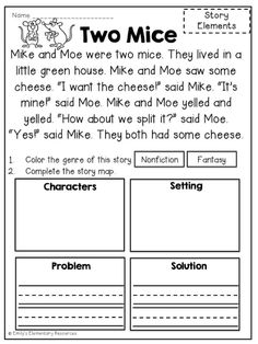 two mice worksheet for students to practice reading and writing their own words in the same