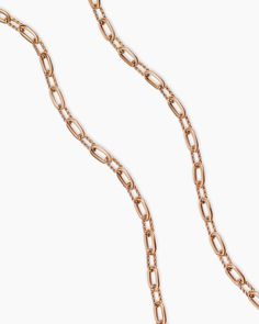 DY Madison Chain Necklace in 18K Rose Gold, 3mm Rose Gold Necklace, Small Accessories, High Jewelry, David Yurman, Jewelry Pouch, 18k Rose Gold, Cream Color, Size 20, Lobster Clasp