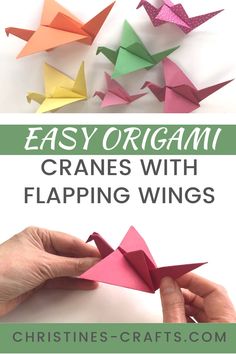 origami cranes with flapping wings are easy to make