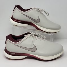 Nike Air Zoom Victory Tour 2 Bone Red Sail Cw8155 002 Golf Shoes Mens Size 8 New Without Box Golf Shoes With Cushioned Footbed For Light Sports, Lace-up Golf Shoes With Ortholite Insole For Sports, Golf Shoes With Boost Midsole And Round Toe, Red Low-top Sneakers With Ortholite Insole, Nike Golf Shoes With Branded Insole And Round Toe, Nike Sports Golf Shoes With Round Toe, Nike Golf Shoes For Sports With Round Toe, Nike Lace-up Golf Shoes, Nike Lace-up Golf Shoes With Cushioned Footbed