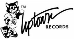 an image of a logo for the wptn records company, with a cat on it