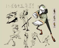 an image of some character designs for animation