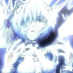 an anime character with white hair and blue eyes holding a cell phone in his hands