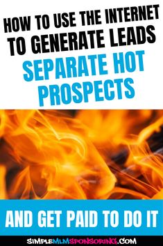 the cover of how to use the internet to generating leads separate hot projects and get paid to do it