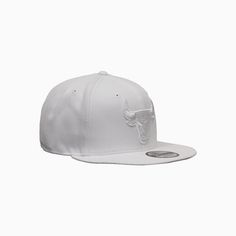 New Era Chicago Bulls NBA 9Fifty Snapback Hat - Color: White - Tops and Bottoms USA - Bulls Logo, Bull Logo, Nba Logo, Fan Accessories, Chicago Bulls, White Style, Snapback Hat, Favorite Team, Snapback Hats