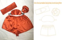 an image of a doll's clothes and accessories on the table next to it