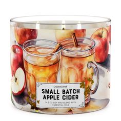 small batch apple cider glass candle holder