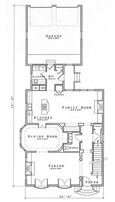 the floor plan for a two story house