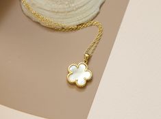 "Gold Mother of pearl flower pendant necklace-silver MOP necklace-flower necklace-Gift for mom-birthday gift-bridesmaid wedding jewelry gift ideas length: 16\" + 2\" extension as shown in the pictures pendant size: 14mm x 14mm material:gold vermeil and sterling silver  with mother of pearl lobster clasp available... gold, silver comes with a gift box View more jewelry HERE: https://www.etsy.com/shop/DearMia?ref=shopsection_shophome_leftnav" Mother's Day Pearl Pendant Necklace Gift For Her, Elegant Rose Gold Flower Necklace As Gift For Mom, Elegant Flower Necklace For Mom, Elegant Rose Gold Flower Necklace For Mom, White Gold Flower Shaped Necklace, Elegant White Flower Necklace With Delicate Chain, Elegant Flower Shaped Necklace For Mom, Elegant Flower Shaped Necklace For Mother's Day, Elegant White Flower-shaped Necklaces