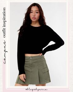 Campus outfit inspiration. Cropped sweater. Pleated mini skort. College girl style. College girl outfit ideas. High school girl outfit ideas. Teen girl outfits. College fits. College outfit ideas. Comfy school outfits. Casual college outfits. Everyday college outfits. Outfit ideas for school. College girl aesthetic. #ltkseasonal #ltkfind Follow my shop @BlogsbyAria on the @shop.LTK app to shop this post and get my exclusive app-only content! #liketkit #LTKU #LTKshoecrush #LTKunder100 #LTKund