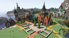 Minecraft Towns, Minecraft Hus, Minecraft Town, Minecraft Village, Anime Rapper, Cool Minecraft Creations, Minecraft Medieval, Cute Minecraft Houses, Minecraft City