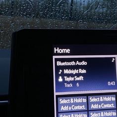 the dashboard of a vehicle with bluetooth audio