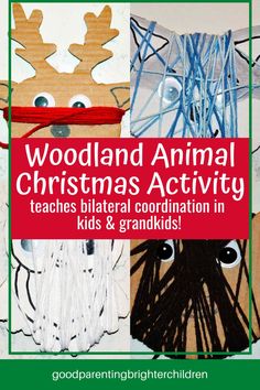 woodland animal christmas activity for kids to make