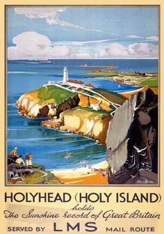 Holyhead Wales, Holiday Posters, Anglesey Wales, Holiday Poster