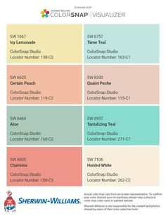 the color scheme for sherylin - williams's colorsnap visualizer