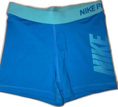 Nike Blue Stretch Bottoms, Nike Stretch Blue Bottoms, Nike Spandex, Blue Nike, Nike Blue, Nike Shorts, Athletic Shorts, Dri Fit, Nike Women