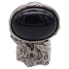 Yves Saint Laurent YSL Arty Black Cabochon Chunky Statement Ring, Size 6, Silver Tone Very good condition. Signed at the rear. Vintage. 100% Genuine. Very light scratches. Signed on the back YSL, Made in France. UK L/M. _ _ _ Great for everyday wear. Come with velvet pouch and beautiful package. Makes the perfect gift for Teens, Sisters, Friends, Girlfriends, Birthdays, Anniversaries, Mother’s Day, Valentine’s Day, Christmas and many more. With exquisite fine detail, these fashion jewellery are ideal for a glamorous look. Ideal for a splendid gift or an eye-catching jewellery for your everyday outfit. Also don't forget to look through my other listings, I have so many more beautiful jewellery waiting for you. _ _ _ I am a freelancer more than 2 years. I love fashion, I believe jewellery pl I Love Fashion, Vintage Jewellery, Cocktail Rings, San Valentino, Gifts For Teens, Statement Ring, Made In France, Yves Saint Laurent, Statement Rings