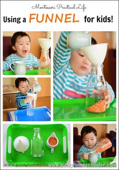 The Use of Funnel for Toddlers Toddlers Crafts, Elementary Montessori, Shelves Decor, Montessori Baby, Sell Diy