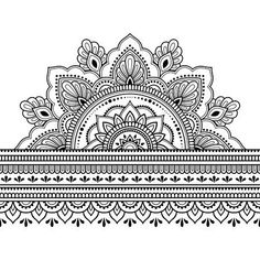 a black and white drawing of an ornate border