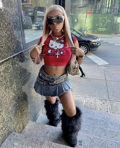 Outfits W Corsets, Mcbling Skirt Outfit, Mini Skirt 2000s Outfit, Aaliyah Core Outfits, Megan Thee Stallion Concert Outfit Ideas, Hoochiemama Aesthetic Outfit, Y2k Bimbocore Outfits, 2000s Mini Skirt Outfit, Y2k Skirt Outfit