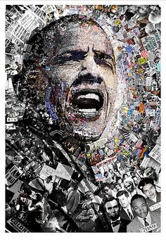 Obama Art, Art Black Love, Obama Poster, Motown Records, Collage Poster, Black Artwork, Black Love Art, Black Art Pictures, Afro Art