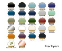 the color options for different shades of paint are shown in this image, and there is also