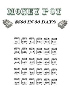 money pot with the words $ 500 in 30 days