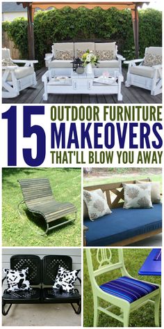 Redo Outdoor Furniture, Patio Chairs Makeover, Plastic Patio Furniture, Outdoor Furniture Makeover, Painted Outdoor Furniture, Front Porch Furniture, Table Palette, Used Outdoor Furniture, Patio Furniture Makeover