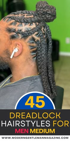 Explore 45 unique dreadlock hairstyles for men that exude individuality and style. From classic dreadlocks to intricate twists, these hairstyles celebrate the beauty of natural hair. Embrace a timeless and versatile look with these stunning dreadlock styles. #Dreadlocks #DreadlockHairstyles #MenWithDreads #NaturalHair Mens Dreadlock Styles With Fade, Locs Hairstyles Long Men, Loc Cornrow Styles Men, Sponge Twist Hair Men, Shoulder Length Locs Styles Men, Men’s Loc Braid Styles, Professional Loc Styles Men, Long Locs Hairstyles Men, Men’s Hairstyle Locs