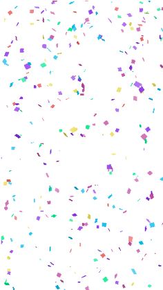 colorful confetti on a white background