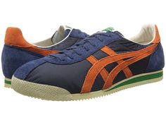 Onitsuka Tiger by Asics Tiger Corsair® VIN Navy/Orange - 6pm.com Onitsuka Tiger, Tennis Shoes, Helping Kids, Slip On, Navy, Sneakers