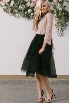 Eloise Black Tulle Midi Skirt Morning Lavender, Tulle Midi Skirt, Skirt For Women, Black Tulle, Wedding Guests, Affordable Fashion, Boutique Clothing, Tulle Skirt, Midi Skirt