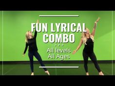 two women are dancing in front of a green screen with the words fun lyrical combo