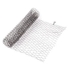 a roll of chicken wire sitting on top of a white surface