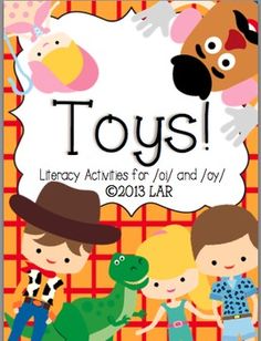 a book cover with an image of toys