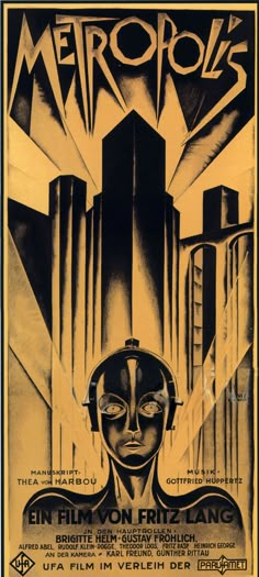 an old movie poster for metropolis