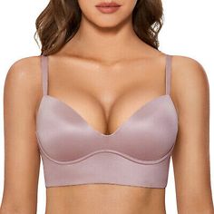 Top Rated DOBREVA Women's Push Up Wireless Bra Padded T Shirt Bras No Underwire Plunge, Women's Clothing Sleep Bra, Summer Clothing, Wireless Bra, T Shirt Bra, Padded Bras, Bra Set, Summer Outfits Women, Push Up Bra, Top Rated