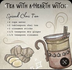 tea with a health witch recipe and ingredients to make it easier for you to drink