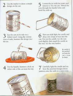 the instructions for how to use tin cans