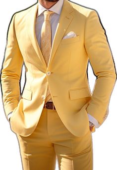 Yellow Tailored Suit For Semi-formal Occasions, Elegant Yellow Suits With Notch Lapel, Yellow Notch Lapel Elegant Suit, Elegant Yellow Notch Lapel Suits, Yellow Fitted Blazer For Semi-formal Occasions, Formal Yellow Suits With Notch Lapel, Yellow Semi-formal Suit With Notch Lapel, Yellow Notch Lapel Suits For Formal Occasions, Yellow Notch Lapel Suit For Formal Occasions