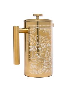 Brass French Press With Designs Inspired By National Parks | bronze Parks Project, Homemade Food Gifts, Giving Tuesday, Big Art, Morning Ritual, Give Back, Artistic Expression, Giving Back, French Press