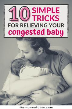 a woman holding a baby in her arms with the words, 10 simple tricks for believing your