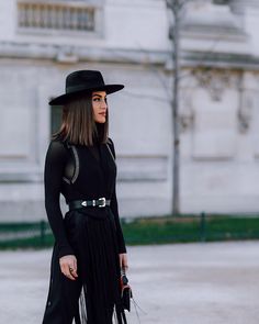 Rock Chic, Outfits With Hats, Black Hat, Outfits Casuales, Black Outfit, Look Fashion, Hat Fashion