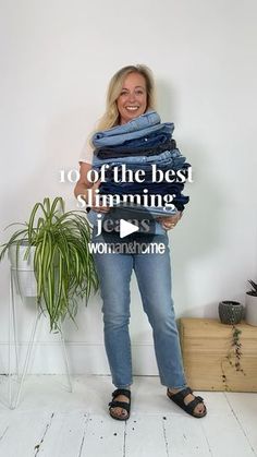 239 reactions · 10 comments | We’ve tried and tested the best slimming jeans so that you don’t have to. 

@antoniaesque tried on over 60 pairs of jeans for us, and these are the top 10 pairs of slimming jeans she would recommend. At 5’3 and a size 10/12 on her lower body, Antonia has explained that “there are different cuts that will be more naturally flattering to your figure,” such as wide leg jeans, which balance out proportions. However, once you find your dream jeans, they’ll instantly transform your silhouette.

At the link in our bio, you can check out Antonia’s full rundown of the best jeans for various body types, and shop the styles you love.

#womensjeans #denimstyles #jeanstyle | woman&home The Best Jeans, Dream Jeans, Best Jeans, Lower Body, Slim Jeans, Over 60, Wide Leg Jeans, Jeans Style, Body Types