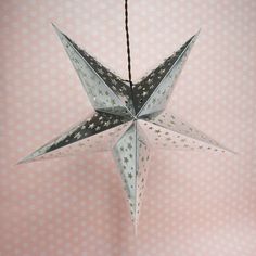 26 Silver Foil Cut-Out Paper Star Lantern, Chinese Hanging Wedding & Party Decoration - PaperLanternStore.com - Paper Lanterns, Decor, Party Lights & More Cheap Lanterns, Lantern Chinese, Pendant Light Cord, Paper Star Lanterns, Star Lantern, Lantern Hanging, Mercury Glass Votives, Glass Votives, Star Lanterns