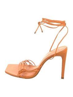 Schutz Leather SandalsOrangeWrap-Around Straps & Tie ClosuresDesigner Fit: This designer typically runs true to size.Unfortunately, due to restrictions, this item may not be eligible for shipping in all areas. Summer Orange Sandals With Wrapped Heel, Designer Orange Sandals For Party, Adjustable Ankle Strap Sandals In Orange, Adjustable Ankle Strap Orange Sandals, Designer Lace-up Sandals For Summer, Orange Sandals With Wrapped Heel For Party, Party Sandals With Wrapped Heel In Orange, Orange Party Sandals With Wrapped Heel, Elegant Orange Beach Sandals