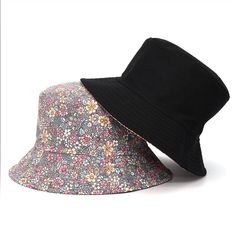 This sun-ready bucket hat comes in a soft fabrication and structured-style with a floral pattern, flat-top, and flared brim, making it a summer favorite silhouette. Specs: Floral pattern Two-sided Material: Cotton, Polyester Size: 56-58cm/22.1"-22.8" Trendy Summer Bucket Sun Hat, Wide Brim Cotton Cloche Hat For Summer, Trendy Summer Bucket Shaped Sun Hat, Casual Cotton Hats With Floral Print, Casual Floral Print Spring Hats, Casual Brimmed Sun Hat With Floral Print, Spring Floral Print Hats, One Size Fits Most, Floral Print Bucket Hat For Spring, Casual Brimmed Bucket Hat For Spring