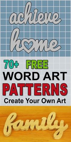 an advertisement for the word art pattern book