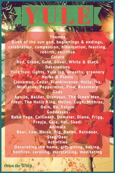 the yule flyer is shown with red poinsettis and other holiday decorations