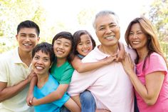 an older man and two young children are posing for a photo with their grandfathers